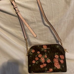 Michael Kors brown floral crossbody